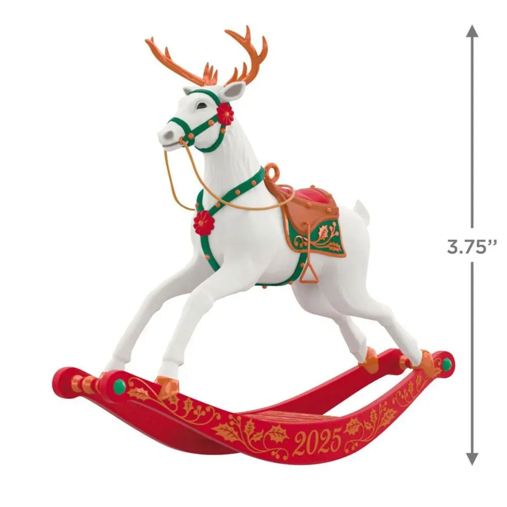 Hallmark Keepsake 2025 Rocking Reindeer Ornament NIB Christmas Rocking Horse